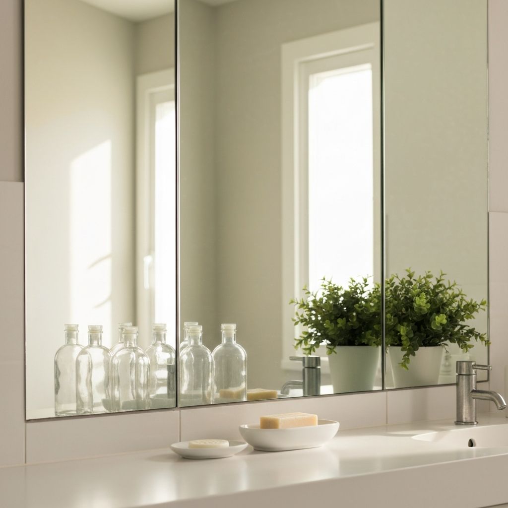 Espacio de baño organizado para rutina diaria